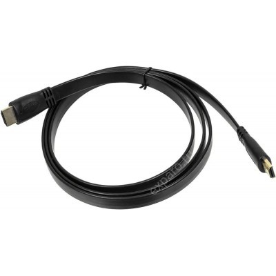 Кабель аудио-видео  High Speed ver.1.4 Flat,  HDMI (m)  -  HDMI (m) ,  ver 1.4,  1.5м, GOLD,  FLAT,  черный
