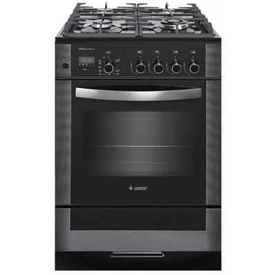 Газовая плита GEFEST ПГ 6500-04 0244,  газовая духовка,  без крышки,  чугун, черный