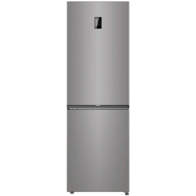 Холодильник с морозильником Candy CFN6185SDC серебристый