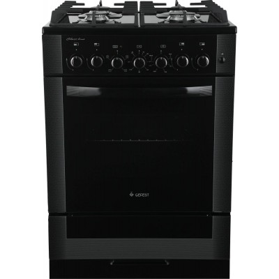 Газовая плита GEFEST ПГЭ 6502-02 0044,  электрическая духовка,  без крышки,  чугун, черный