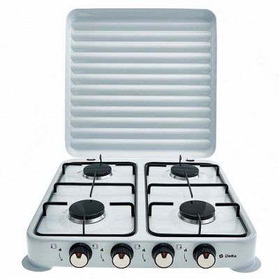 Газовая плита настольная Delta D-2208 белый (4-конф.)
