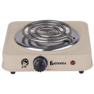 Электроплита Василиса ВА-901 спираль одноконфорочная бежевая, 1000Вт.