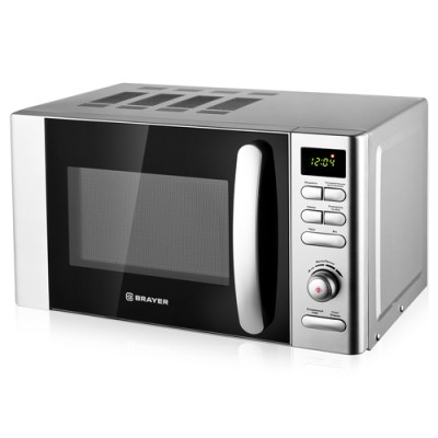 Микроволновая печь BRAYER 2502BR 700Вт, 20л, цифр.управление, 8 реж.пригот, LED дисп, таймер 95мин