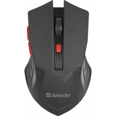 Мышь Defender Accura MM-275, беспроводная, USB, черный и красный