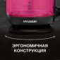 Чайник электрический Hyundai HYK-G4808, 2200Вт, малиновый и черный