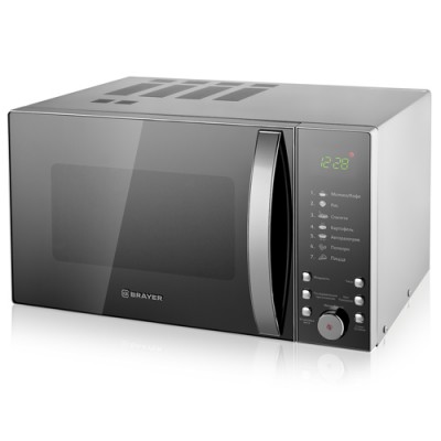 Микроволновая печь BRAYER 2504BR 900Вт, 25л, цифр.управл, 7 режим.пригот, LED дисп, таймер 95мин