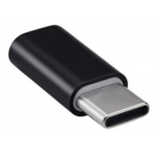 Переходник Buro USB Type-C (m) -  micro USB (f),  черный