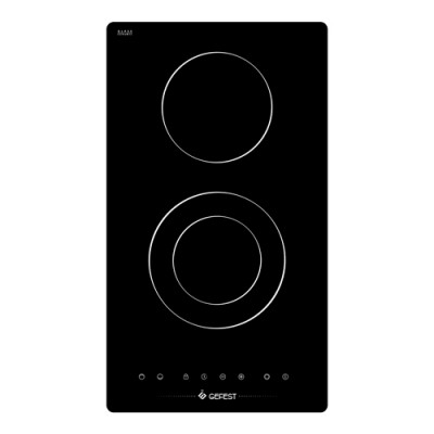 Варочная панель стеклокерамическая Gefest ПВЭ 4002 К5 черная 2-х конфорочная