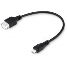 Кабель OTG Buro micro USB (m) -  USB (m),  0.2м,  черный