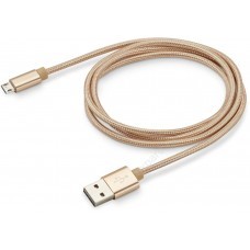 Кабель Buro Reversible Braided,  micro USB (m) -  USB (m),  1м,  золотистый