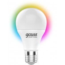Умная лампа GAUSS Smart Home E27 RGB 10Вт 1055lm Wi-Fi (1шт)