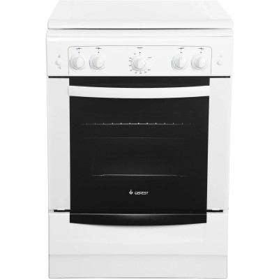 Газовая плита GEFEST 6100-02 0009,  газовая духовка,  металлическая крышка,  чугун, белый [пг 6100-02 0009]