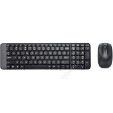 Комплект (клавиатура+мышь) Logitech MK220 (Ru layout), черный
