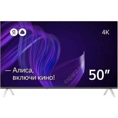 50" Умный телевизор ЯНДЕКС с Алисой YNDX-00072, 4K Ultra HD, черный, СМАРТ ТВ, YaOS