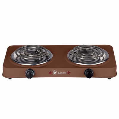 Электроплита Василиса ВА-902 спираль двухконфорочная коричневая