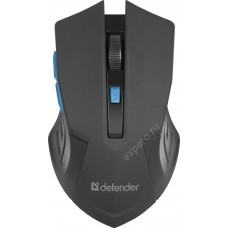 Мышь Defender Accura MM-275, беспроводная, USB, черный и синий