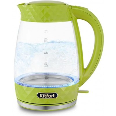 Чайник электрический KitFort КТ-6123-2, 2200Вт, салатовый