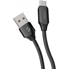 Кабель Deppa Silk 72535,  USB Type-C (m) -  USB (m),  1.2м,  черный