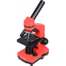 Микроскоп LEVENHUK Rainbow 2L, световой/оптический/биологический, 40-400x, на 3 объектива, оранжевый/черный
