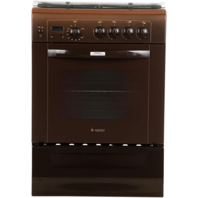Газовая плита GEFEST 6100-03 0003,  газовая духовка,  стеклянная крышка,  чугун, коричневый [пг 6100-03 0003]