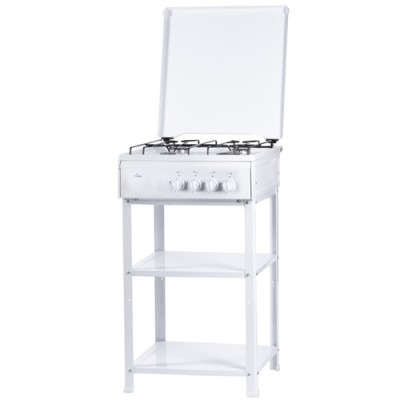 Газовая плита Flama AVG 1401-W белый (47) (без духовки) крышка