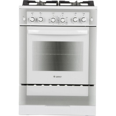 Газовая плита GEFEST ПГ 6500-02 0042,  газовая духовка,  без крышки,  чугун, белый