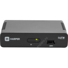 Ресивер DVB-T2 Harper HDT2-1108,  черный