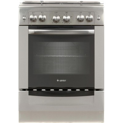 Газовая плита GEFEST 6100-02 0004,  газовая духовка,  стеклянная крышка,  чугун, нержавеющая сталь [пг 6100-02 0004]