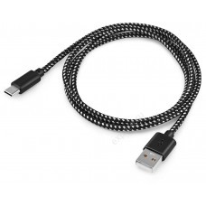 Кабель Buro Braided,  USB Type-C (m) -  USB (m),  1м